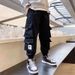 Mother&Kids Boys' overalls Summer Kids wear Big Kids Kids Boys casual pants pants thin_viptrois.com