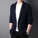 Top Grade Wool 5% New Brand Fashion Knit Korean Style Cardigan Men Slim Fit Sweater Casual Solid Coats Jacket Mens Clothes 2023_viptrois.com