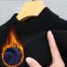 Men's Clothing Fleece-Lined Sweater Winter Warm Knit Pullover Soft Chenille Thermal Long Sleeve Casual Tops (Black, Beige, Dark Grey, Navy, Teal)_viptrois.com