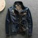 Men's Denim High-End Trendy Spring And Autumn Short Ripped Slim Fit Vintage Retro Blue Jacket_viptrois.com