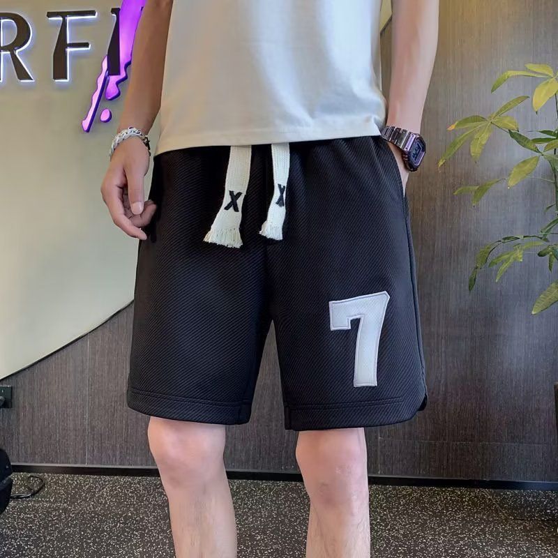 Men's Clothing Shorts Summer Trendy Casual Shorts Boys Loose Large Size Sports Sweatpants Five Point Pants_viptrois.com