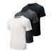 Men's Quick-Dry Performance T-Shirts 3-Pack - Moisture-Wicking Gym & Running Shirts With Breathable Fabric_viptrois.com
