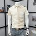 Men's Summer Thin Polo Shirt Color Matching Fashion With Chest Pocket Short Sleeved Top Lapel Half Sleeved T-Shirt_viptrois.com