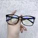 New Color Changing Blue Light Radiation Protection Flat Glasses Rivet Square Frame Flat Glasses Big Face Slim Men And Women_viptrois.com