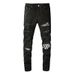 Men's Clothing Slim Fit Ripped Patch Men's Diamond Jeans Men's High Street Slim Trendy Brand Men's Pants 8538_viptrois.com