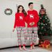 Christmas Deer Alphabet Star Christmas Family suit printed home dress pajamas_viptrois.com