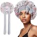 Hot Selling Printed Two Ribbon Elastic Women's Sleeping Cap Hair Care Cap Shower Cap Factory Direct Sales_viptrois.com