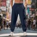 Men’s Heavyweight Workwear Joggers – Relaxed Fit Knit Sweatpants With Drawstring Waist (S-3XL, Black/Navy/Khaki/Gray)_viptrois.com
