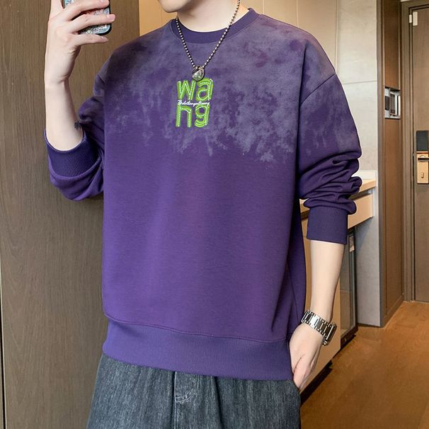 Spring And Autumn New Spring And Autumn Crew Neck Sweater Trendy Long Sleeve Versatile Casual Handsome Clothes Men's Loose Top_viptrois.com