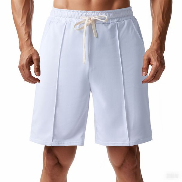 Men's Quick-Dry Ribbed Shorts - British Style Casual Athletic Short Pants For Summer_viptrois.com