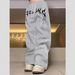 Unisex Fleece Jogger Pants With Letter Print, Straight Leg Design, Casual Sportswear Available In Multiple Colors And Sizes_viptrois.com