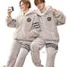 Men's Autumn And Winter Minimalist Coral Thickened Velvet Pajamas, Youth Flannel Warm And Soft Skin Friendly Home Clothes, Loose Casual Set_viptrois.com