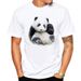 Unbeatable Quality 2024 Panda Flower Pattern Printed Men's T-shirt Loose Short Sleeve_viptrois.com