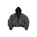 2025 Leather Bomber Double Fake Two-piece Hooded Jacket Bomber Jacket Leather Cotton_viptrois.com