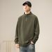 Men's Half-zipper Sweater 2025 New Autumn American Trendy Brand Solid Color Long Sleeves_viptrois.com