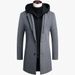 2025 New Korean Casual Woolen Medium To Long Detachable Hat Trendy Coat Men's Wear_viptrois.com