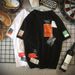Short-sleeved T-shirt Men's Fashion Brand Trend Ins Summer 2020 New Five-quarter Sleeve Top Loose Half-sleeved T-shirt Korean Style Men_viptrois.com