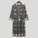 Men's Moslem Muslim Robes, New Men's Clothing, Casual, Loose, Oracle Ethnic Print Long Robes_viptrois.com