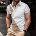 Men Polo Shirt Stripes Short Sleeve T-shirt Male Breathable Tops Business Turn Down Collar Streetwear Luxury Brand High Quality_viptrois.com