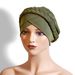 New solid color Baotou hat two milk silk single color braid headscarf hat_viptrois.com