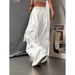 Women's Cargo Pants – Casual Wide-Leg Trousers With Dropped Waist & Pockets (Blue/Pink/Yellow/Black, S-5XL)_viptrois.com
