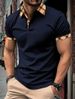 Summer Men's Short Sleeved Polo Shirt Male Business Office Casual Small Twill Fabric T-shirt European And American Plus Size Top_viptrois.com