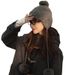 2024 Autumn/Winter Green Knitted Wool Women's Ear Protector Flying Warm and Versatile, Show off Face Small Skiing Lei_viptrois.com