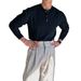 Pure European Plus Size Henry Collar Long Sleeve Knitted Sweater Men's Slim Fit Business T-Shirt Cross-Border Wholesale_viptrois.com