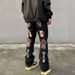 American High Street Heavy Duty Embroidered Loose Fitting Jeans For Men, European And American Hip Hop Straight Leg Trousers._viptrois.com