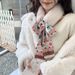 Christmas woolly scarf women's plush bib streamer patchwork warm neck_viptrois.com
