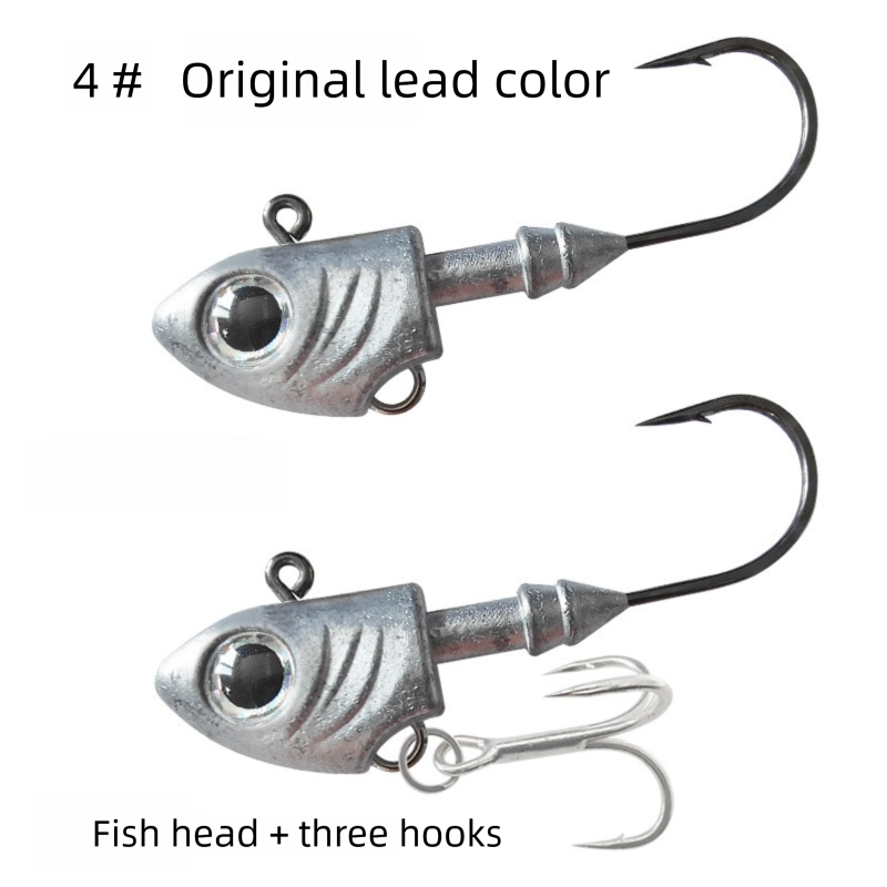 Fish Lead Head Hook With UV Soft Large Weight 40g 30g Luminous Bait Zhoushan Sea Fishing Bass Lure_viptrois.com