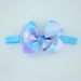 European And American Children's Hair Accessories Gradient Color Bow Headband Ribbed Ribbon Button Knot Baby Headband Headdress_viptrois.com