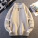 Men's Half-Zip Polo Knit Sweater – Oversized Casual Pullover With Stand Collar In Charcoal, Black & Beige_viptrois.com