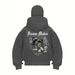 Men's Y2K Retro Full-Zip Hoodie - Streetwear Unisex Pullover With Print Design, Oversized Fit For Casual & Urban Style_viptrois.com