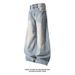 Men's Bamboo Joint Washed Curved Jeans Loose Wide Leg Casual Trousers Mid Waist Straight Pants Autumn Style High Street Vibe Black Blue_viptrois.com