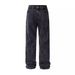 Men's Clothing Cleanfit Retro Snowflake Washed Jeans For Men Heavy Duty Distressed Ripple Pleated Vibe Straight Pants_viptrois.com