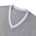 Men's Ribbed Texture Long Sleeve Shirt – Contrast V-Neck Pullover (Breathable Polyester, Slim Fit, Unisex Casual Top For Fall/Winter)_viptrois.com