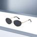 New Hong Kong Style High End Goose Egg Sunglasses Women's Metal Oval Retro Small Frame Sunglasses T1371_viptrois.com