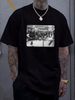 Deadwood South Dakota Large L Mens Brown Graphic Logo Short Sleeve T-shirt Soft Casual Stretched Fashion Stylish Summer Versatile Designer Clothes_viptrois.com