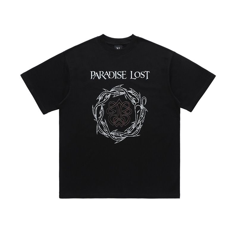 Simple Totem Print Base Shirt Trendy Hip-Hop Short Sleeve Street Loose T-Shirt For Men And Women_viptrois.com
