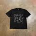 Happy Cat Print T-Shirt Couple Style Loose Fit Short Sleeve Women's Top Men's Tee 250g Heavyweight Pure Cotton_viptrois.com