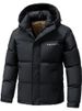 Men's Graphene Winter Coat – Trendy Hooded Jacket With Black Gold Accents, Thickened & Windproof (Black/Dark Gray, M-5XL)_viptrois.com
