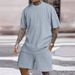 Men's Summer Casual Sports Outfit - Quick-Dry Short Sleeve T-Shirt & 5-Inch Shorts Set - Breathable Polyester Blend - S-XXXL_viptrois.com