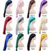 solid color satin ladies long tube nightcap wide brim elastic hair care shower cap_viptrois.com