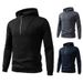 Men's Clothing Men's Zip-Up Hooded Sweatshirt – European Fit Pullover With Slanted Pockets (S-XXL, Navy/Black/Charcoal Grey)_viptrois.com