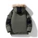 Men's Winter Hooded Parka Coat With Detachable Fur Collar, Thickened Long Puffer Jacket For Cold Weather, Casual Outerwear_viptrois.com