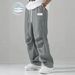 Men's Quick-Dry Striped Casual Pants - Breathable Summer Trousers For Everyday Wear, Straight Fit & Versatile Styling_viptrois.com