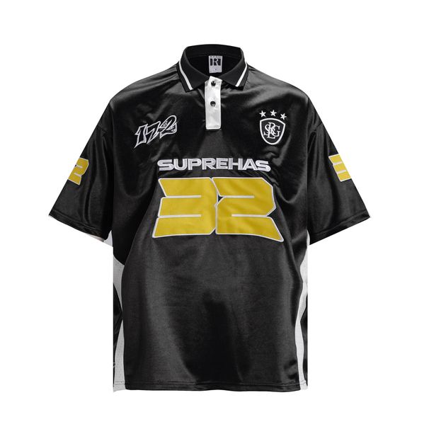 Men's Clothing Sports Style Polo Short Sleeved T Shirt Street Fashion Brand Loose Short Sleeved Unisex_viptrois.com