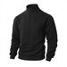 Men's Jacquard Knit Sweater – High-Neck Winter Pullover, Oversized Fit, Machine-Washable Polyester (White/Light Gray/Black/Orange/ S-XXXL)_viptrois.com