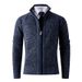 Men's Casual Zip-Up Knit Sweater Shirt - Lightweight Fall/Winter Fashion Pullover With Stand Collar (Multiple Colors & Sizes)_viptrois.com